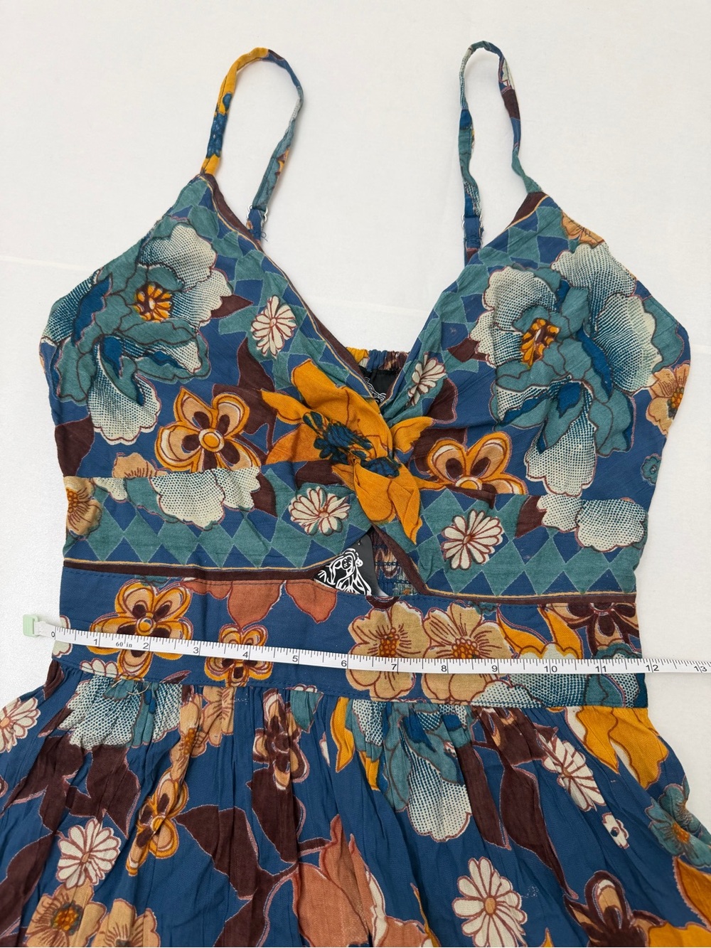 Vintage-Inspired Floral Midi Dress | Boho Retro Sundress - Picture 11 of 11